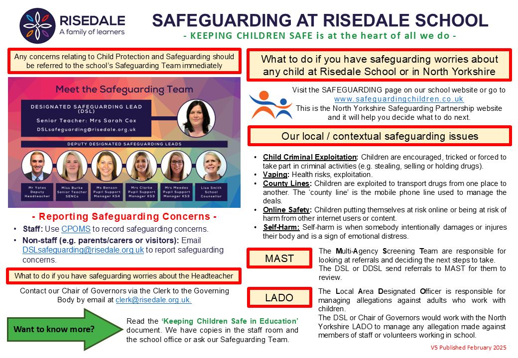 Safeguarding at Risedale School